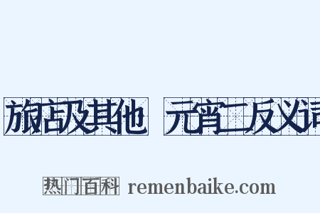 旅店及其他·元宵二反义词是什么意思的图片